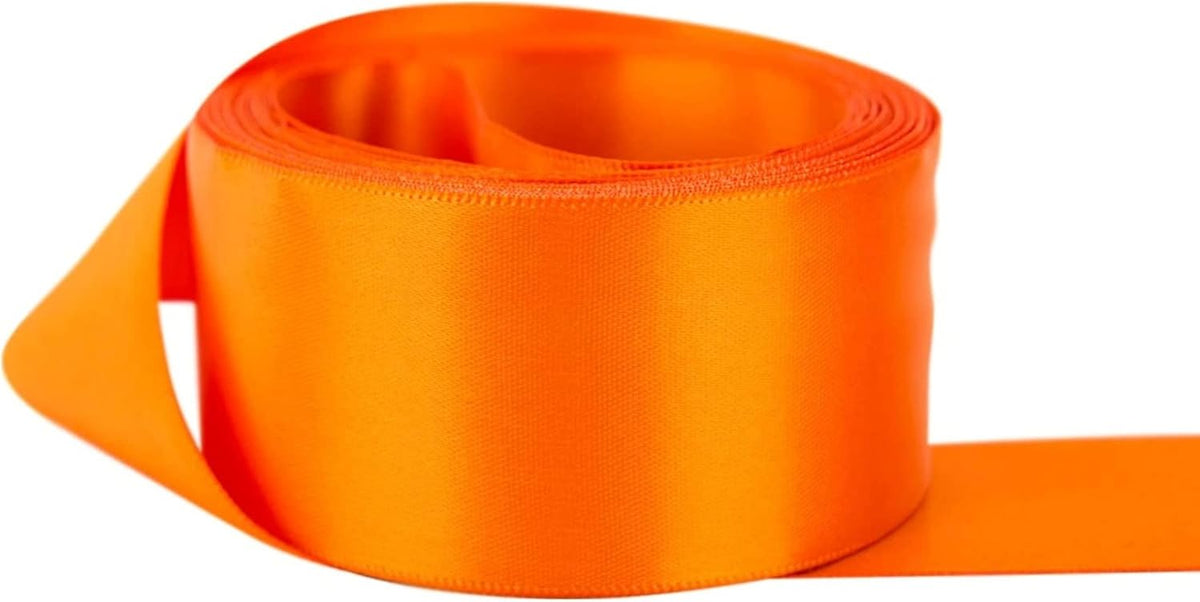 ( 5 pcs ) 1 inch Orange Satten Ribbon - 4652