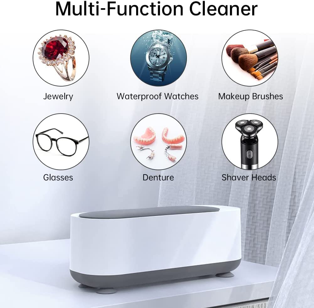 Jewellery Cleaner Portable Professional Mini Household Ultrasonic Cleaning Machine For Jewellery, Eyeglasses, Watches - 10517