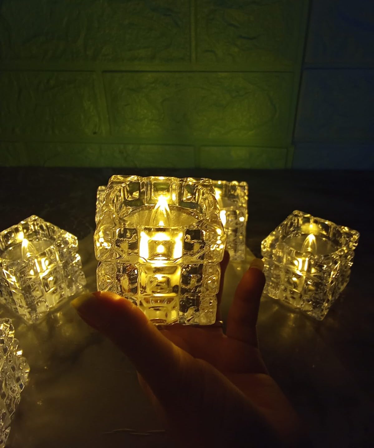 [Pack of 24] Creative Square Block Shape Warm White Lighting LED Candle Flameless & Smokeless - 10836