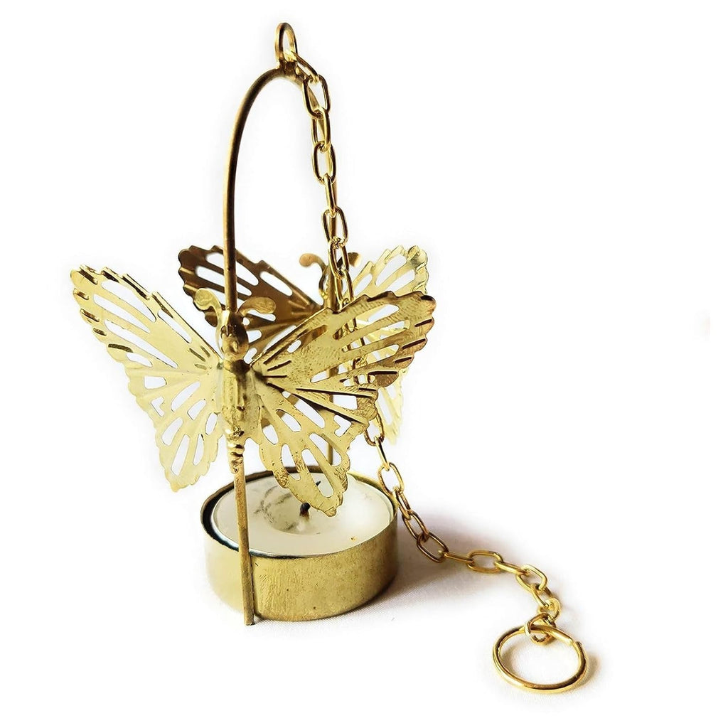 Butterfly Hanging Metal Tea Light Candle Holder - 20428
