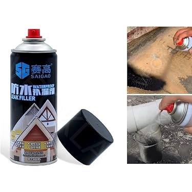 Waterproof Leak Filler Spray Leakage Solution Rubber Flex Repair And Sealant Crack Hole Spray For Indoor Or Outdoor Use 450 ml - 20300