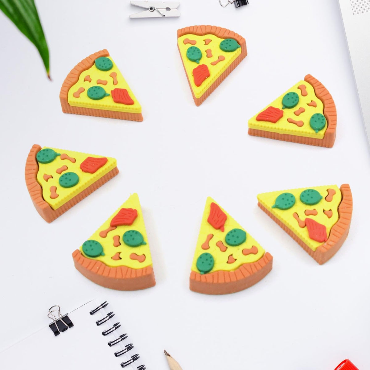 Pizza Erasers Set1, Novelty Stationery in Pizza Box - 21352