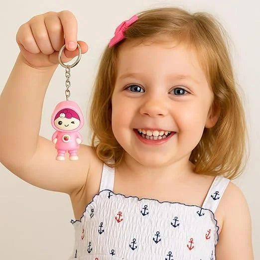 Face Changing Keychain with 3 Expressions 3D Cartoon Character {Random Caracter} - 20033