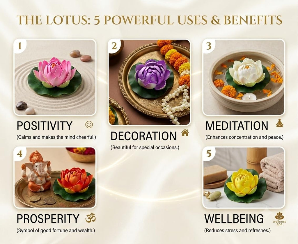 12 Pcs Artificial Floating Lotus Flowers for Wedding Or Party Decoration Bowl, Floating Water Bowl Plants, Flora Living Room Diwali Festival, Pool, Home, Garden & Temple Decor - 21355