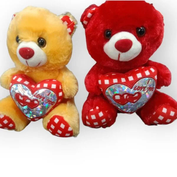 Lovely Teddy Bear Sitting With Heart 21 Cm {Multicolour} - 20086