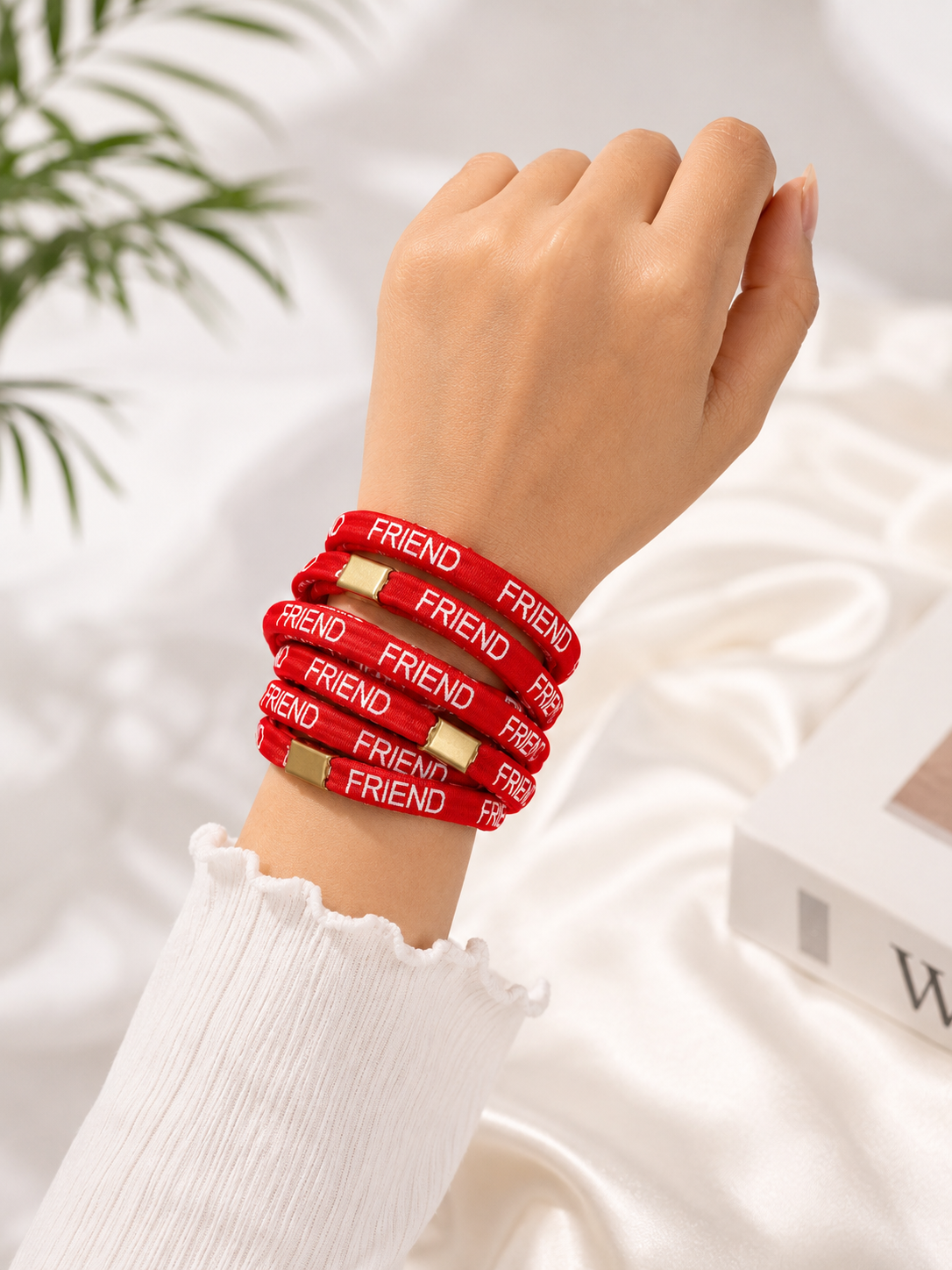 {90 Pcs} Friendship day band, Resham Silk Thread Fancy for Friendship Day  Red Band for Girls and Boys - 20788