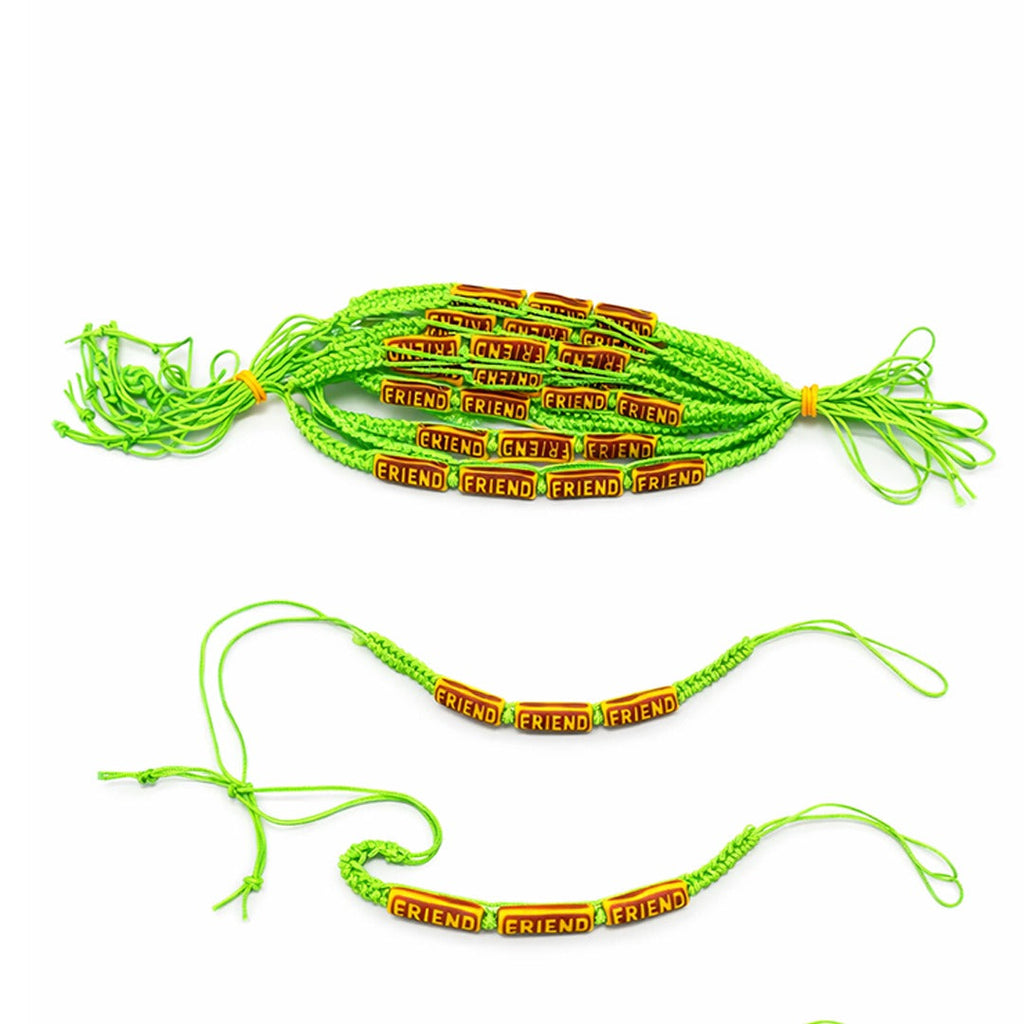 {Pack of 12} Handmade Adjustable FRIEND Friendship Bracelet | Unisex Wrist Band | Gift for Best Friend {Multicolor} - 20803