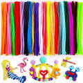 {100 Pcs} Pipe Cleaners Craft,Chenille Stems for DIY Flowers, Limpia Pipas Fluffy Fuzzy Sticks for Gift Wrapping, Party Decorations - 20681