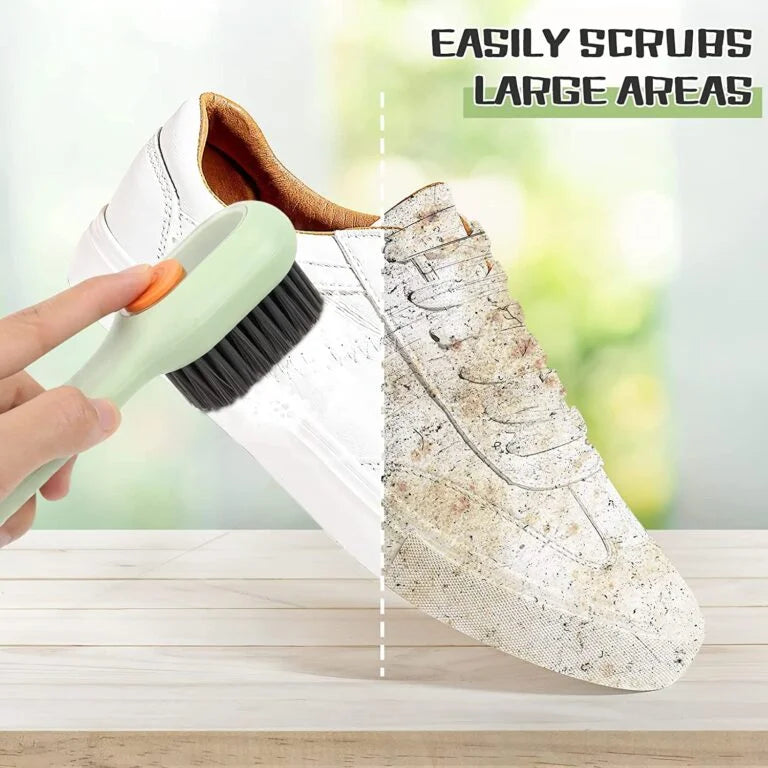 Cleaning Brush Soap Dispensing Cleaning Brush Shoe , Cloth & Kitchen Cleaning Brush (Multicolor) - 10093