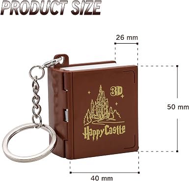 TOPWAYS 3D Folding Pop-up Castle Keychain, Harry Potter Mini Decompression Toy for Children, School Bag Car Keychain and Harry Potter Gifts For Girls & Boys - 21235