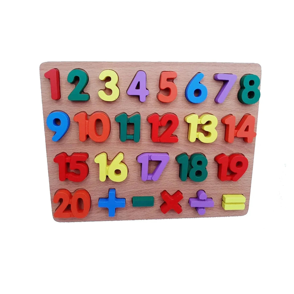 Number and Shape Puzzles and Geometric Wooden Foam Educational Toys - 4123