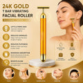 24K Gold Energy Beauty Bar Electric Facial Massager Vibration Face Roller Skin Tightening Anti Aging Tool, Wrinkle Remover for Face Neck Jawline - 20623