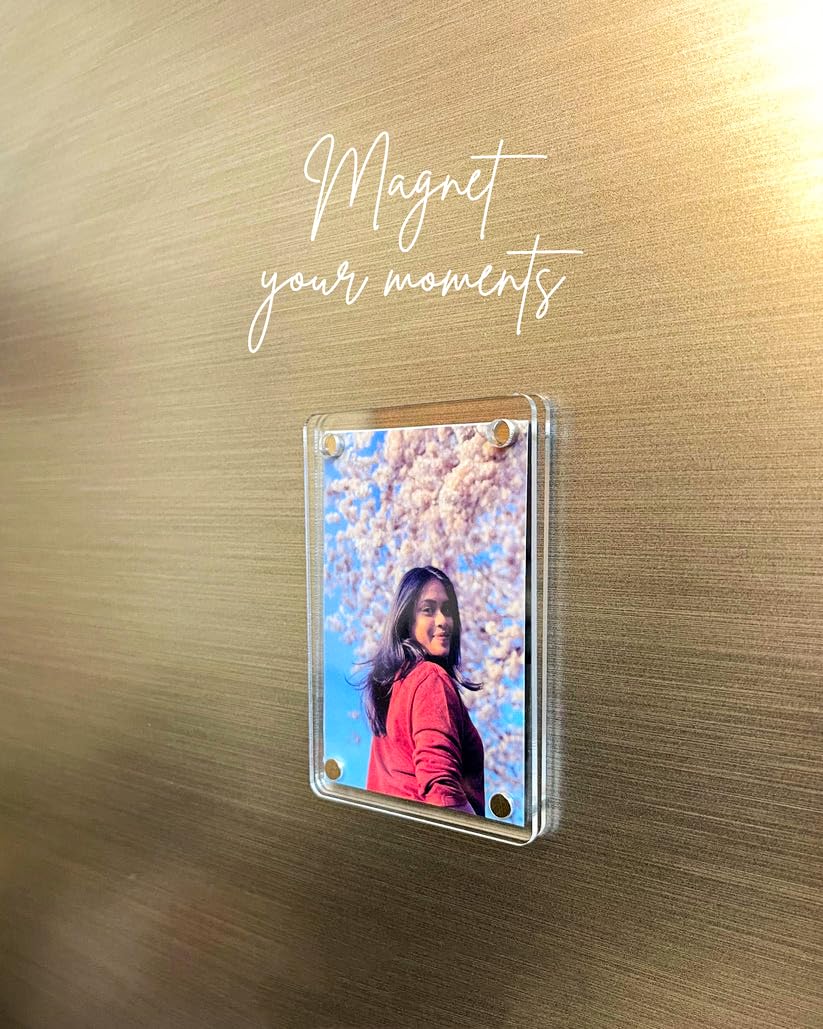 Customized / Personalized Fridge Magnet Frames, Fridge Magnet with Photo, Mini Picture Frames | Perfect for Polaroid Photos, Instant Camera Prints, and Gifting - 20569