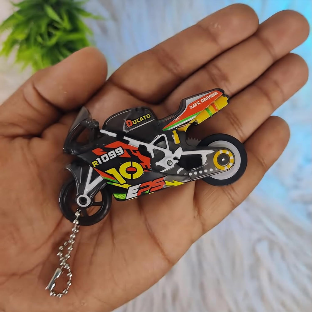 Pull Back Friction Powered Spark Fire Bike Toy - 20526