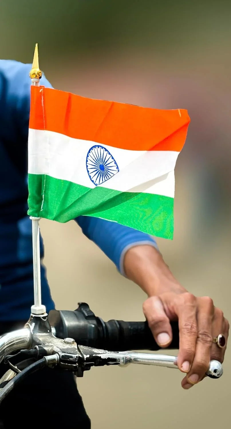 Tricolor Roto Flag with Stand for Bikes set of 10 flag - 10228