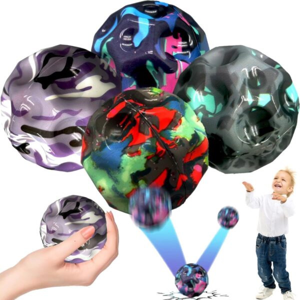 {Pack of 12} Bouncy Ball Camouflage Moon Ball for Kids {Random Design} - 2534