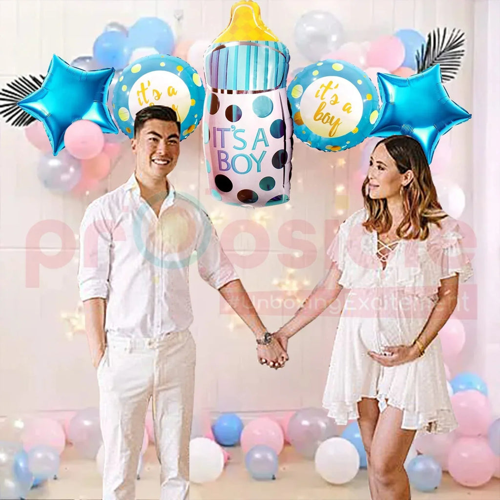 – (10 pcs) Baby Boy Bottle Foil Balloon 16 inch - 10159