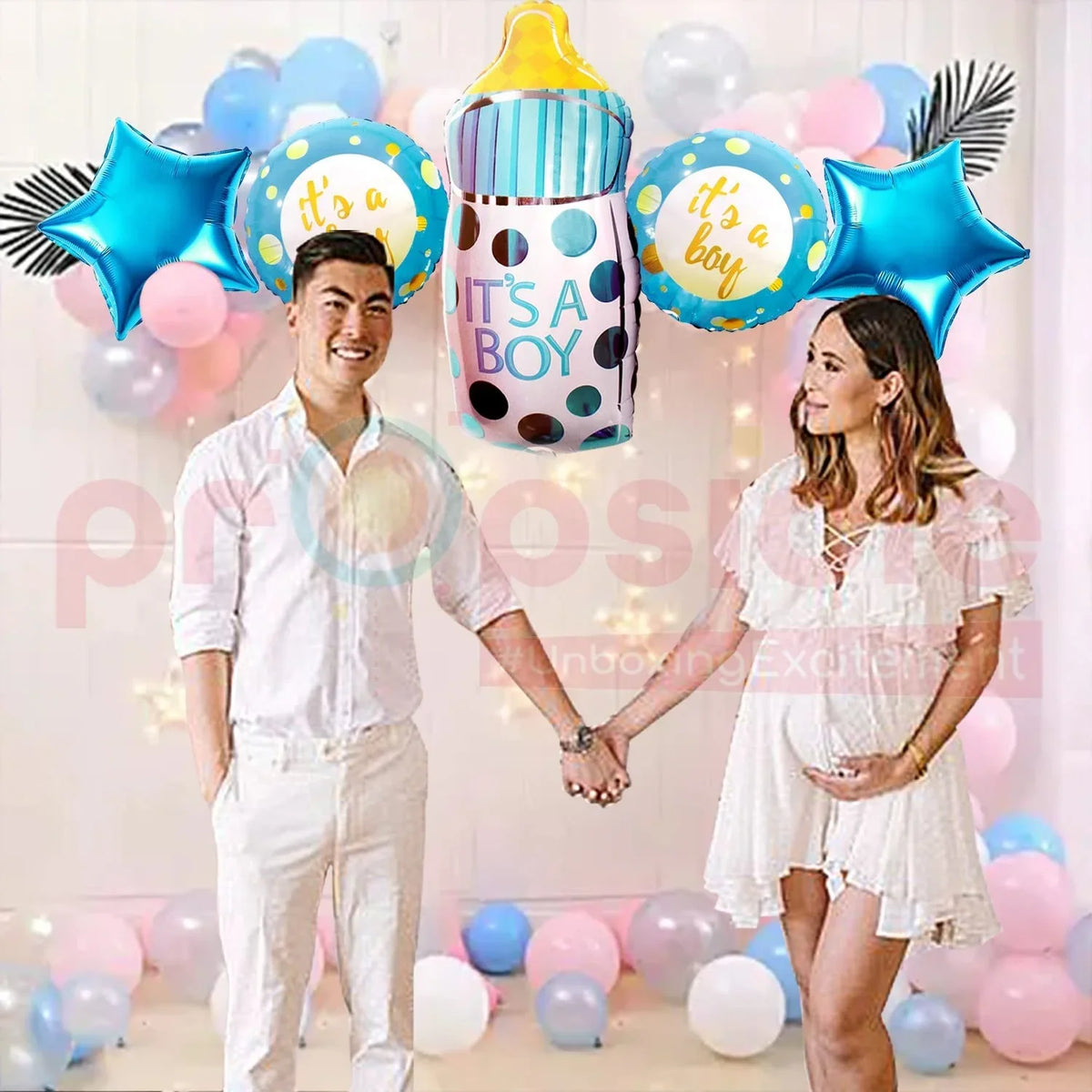 – (10 pcs) Baby Boy Bottle Foil Balloon 16 inch - 10159