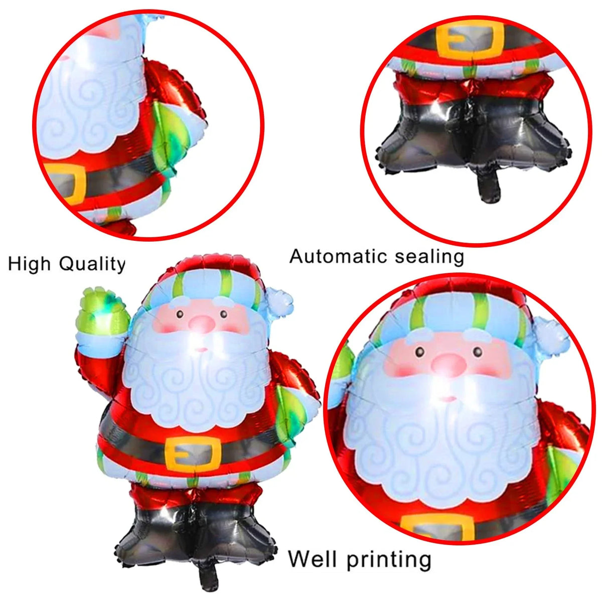 Christmas Santa Foil Balloon Xmas Party Decor size 24*49 cm - 10041