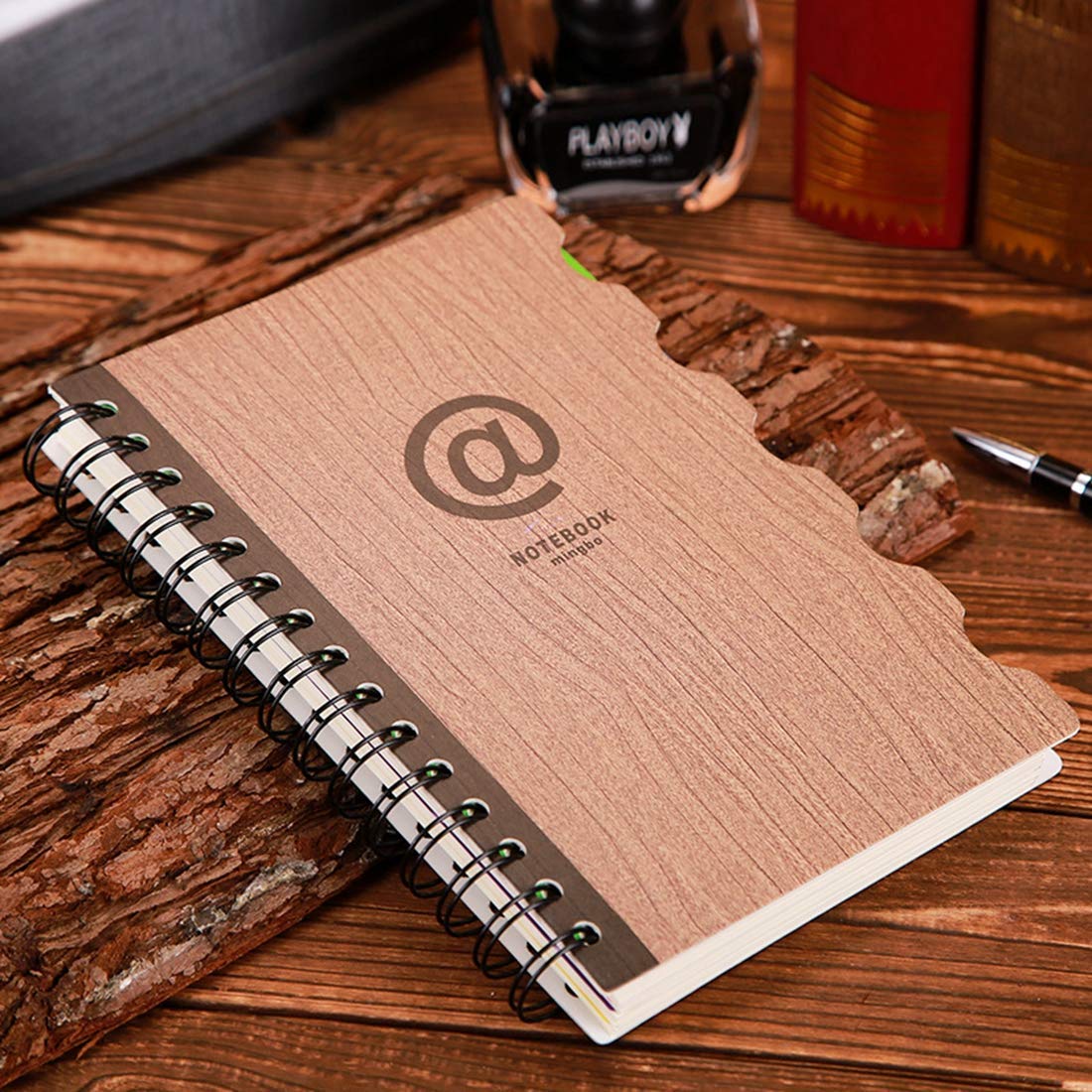 Divided Notes Business Spiral Notebook Bound Notebook Diary Sketchbook Pattern Random - 11217
