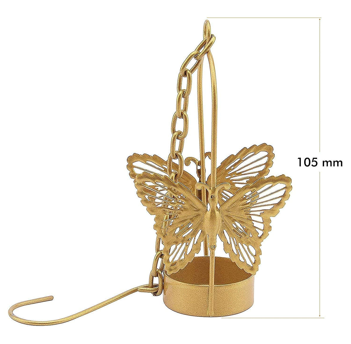 Butterfly Hanging Metal Tea Light Candle Holder - 20428