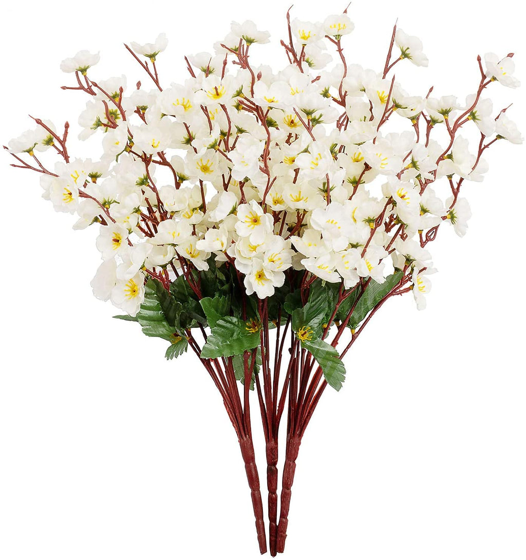 Artificial Flowers Cherry Blossom Flower Bunch (Muticolor) - 21088