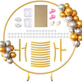 Round Balloon Arch Stand 4ft. Gold Decoration Backdrop Frame - 21082