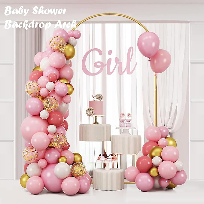 Metal Arch Backdrop Stand Gold Wedding Balloon Frame Pergola Arbor 4ft. - 21081