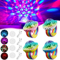 Lancoon Disco Ball Light, Wearable Mini Portable LED Lamp Night Strobe Watch Bracelet USB Charging with Suction Cup for Kid Party Car Dance DJ Club (Pink, Blue, Yellow, White) - 21280