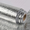 Meters Kitchen Waterproof Self-Adhesive Anti-Mold and Heat Resistant Oil Proof Aluminium Foil Paper Sticker Roll for Kitchen Wall (Silver) - 2589