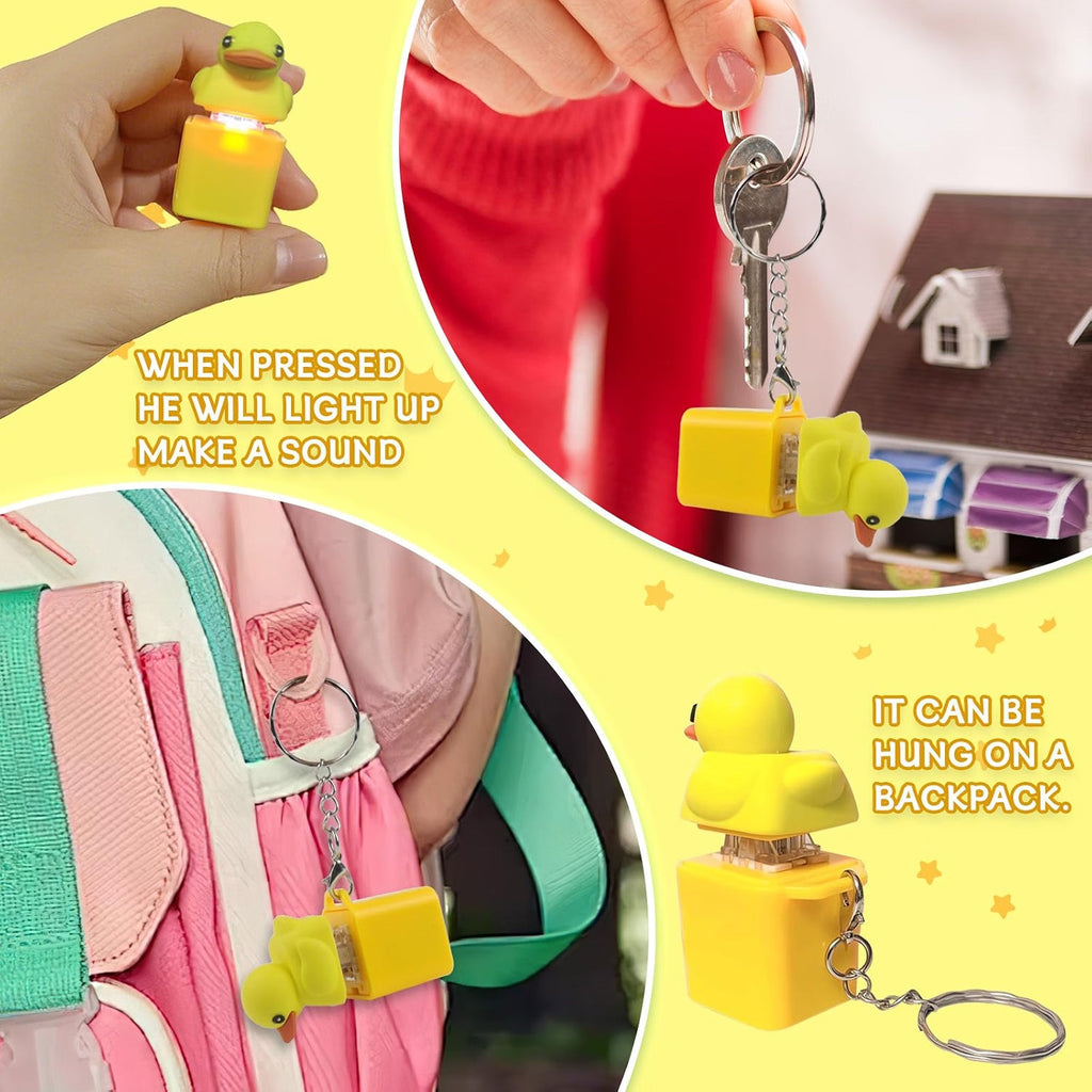 Animal Keychains Stress Reliever with Colorful Lights, Fun & Portable Anxiety Relief - 21192