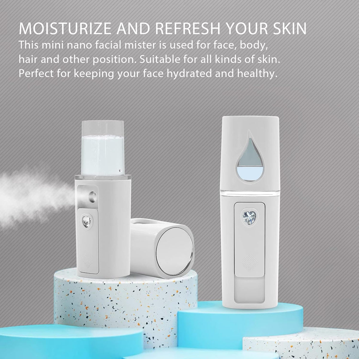 Nano Facial Mister Portable Mini Face Mist Handy Sprayer Automatic Eyelash Extensions Cool Facial Steamer - 20483