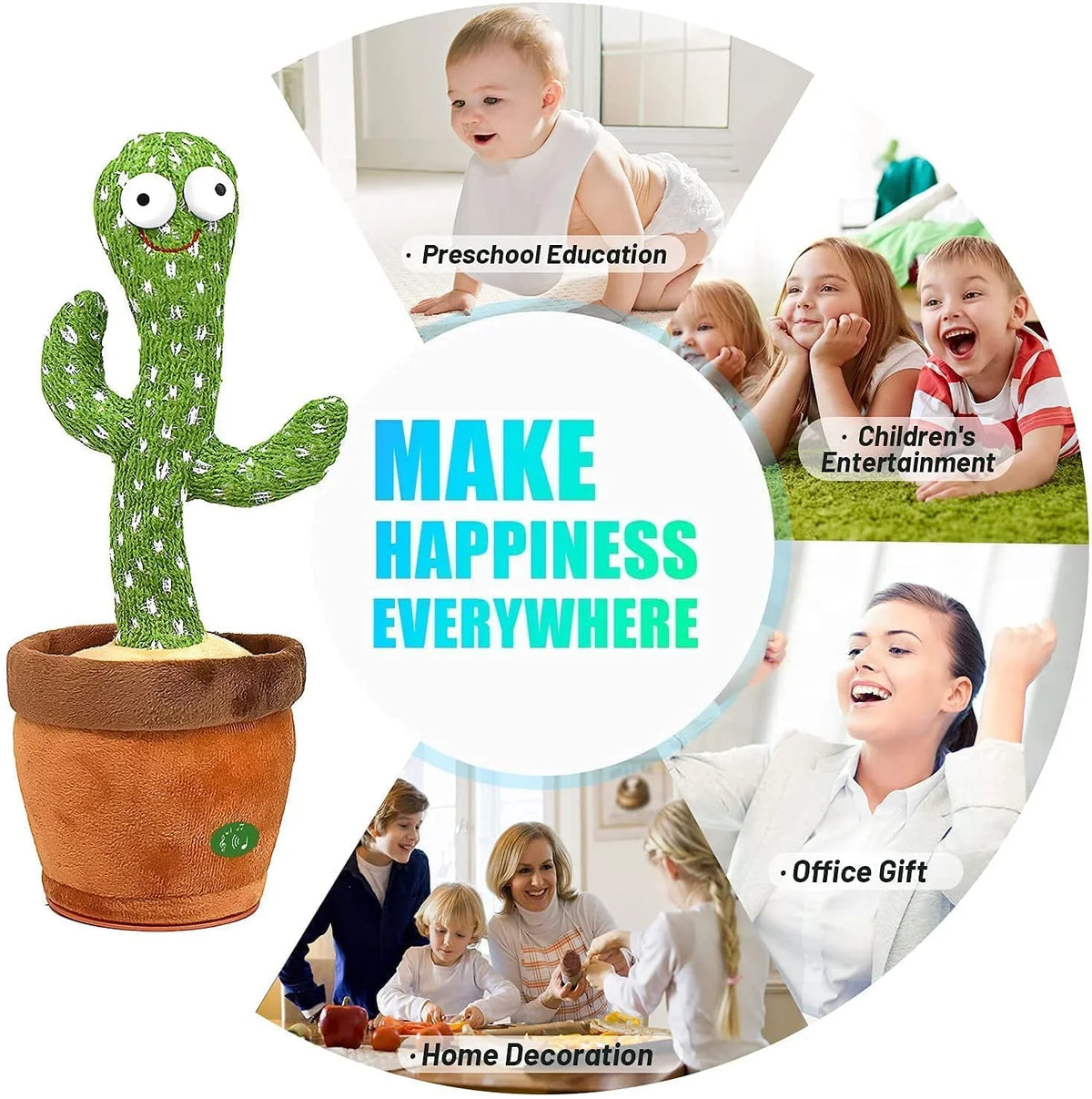 Talking-Green Cactus Toy - 1202