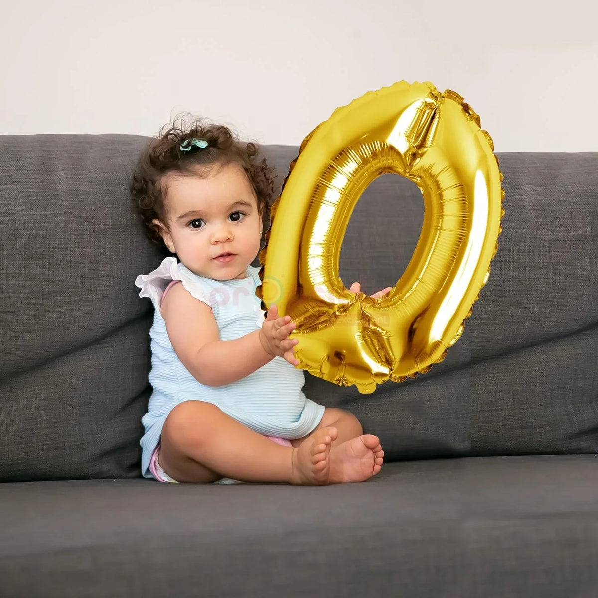 (10 pcs) Number 0 Foil Golden Balloon - 9049