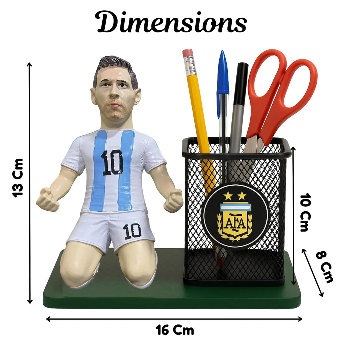 HBC-188830 Messi Pen Pencil Stand | Football Player Pen Pencil Holder for Desk Study Table
