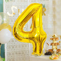 (10 pcs) Number 4 Foil Gold Foil Balloon - 9042