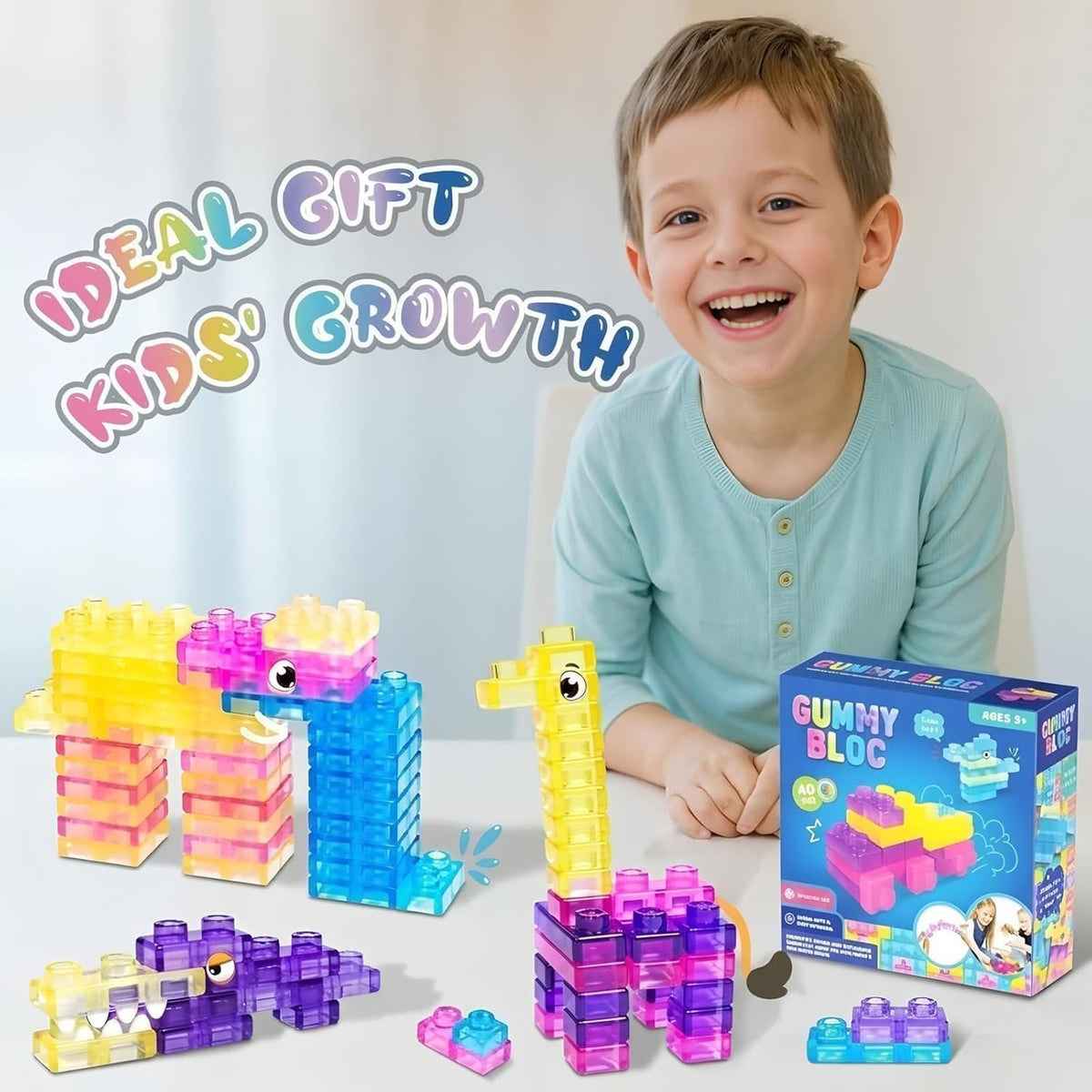 {12 PCS} Sensory Soft Building Blocks for Toddlers Kids, Squishy Stacking Toy - 20831
