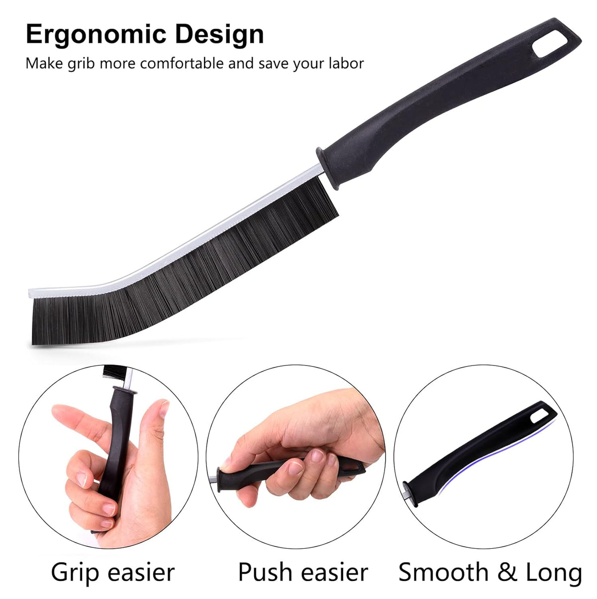 Plastic Gap Cleaning Brush, Hard Bristle Crevice Cleaning Brush Tool for Household Use, Multifunctional Dead Corner Cleaning Brush for Tiles, Bathroom, Kitchen - 20551