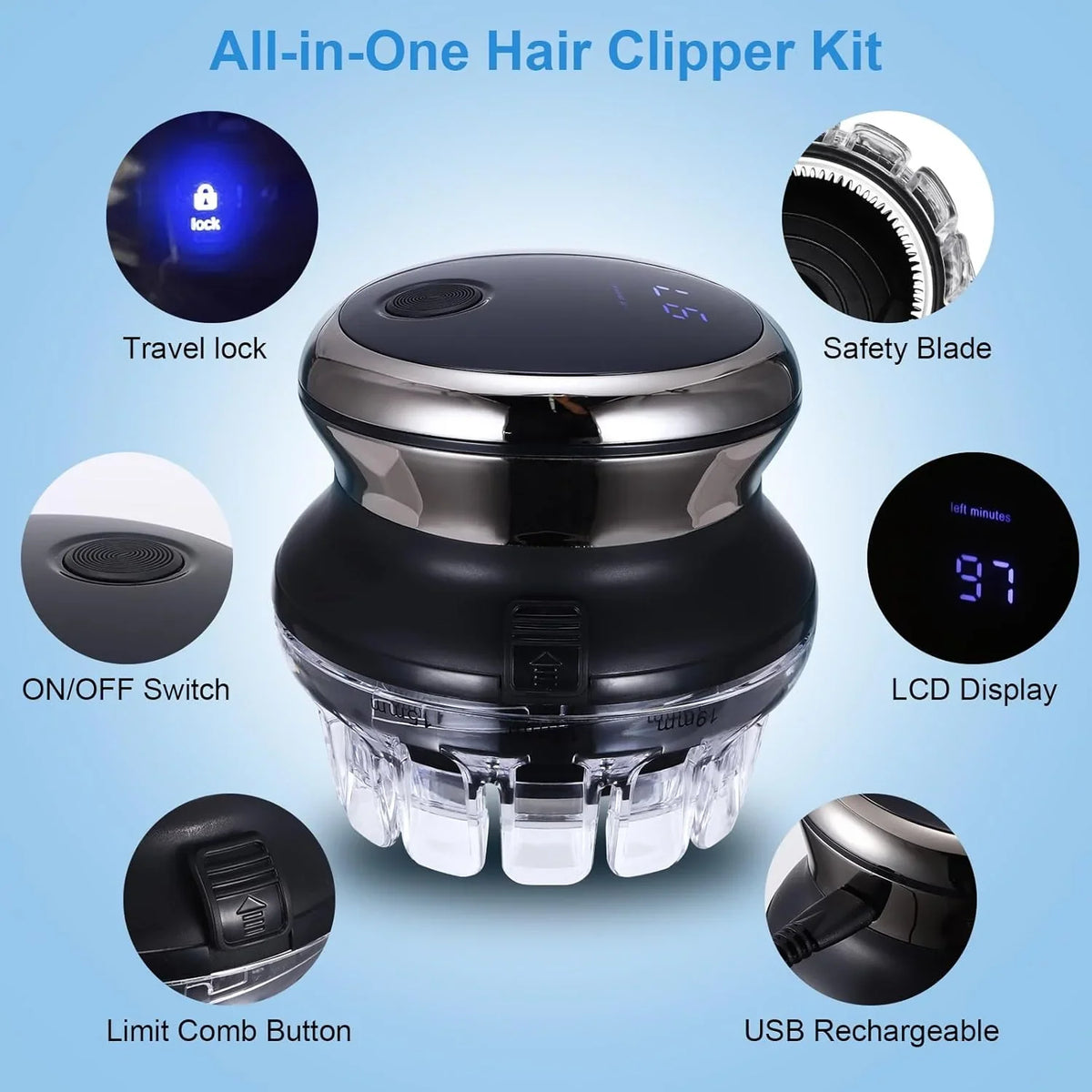 Hair Short Clipper for Home Salon - 9059