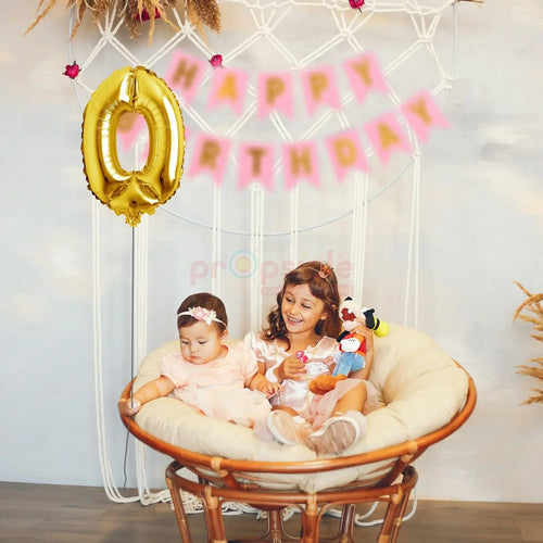 (10 pcs) Number 0 Foil Golden Balloon - 9049