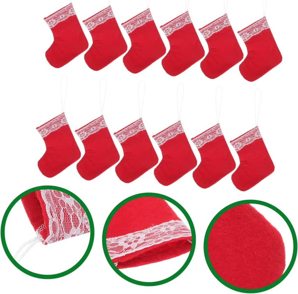 Christmas Socks Hanging Christmas Decoration 20 cm - 8074