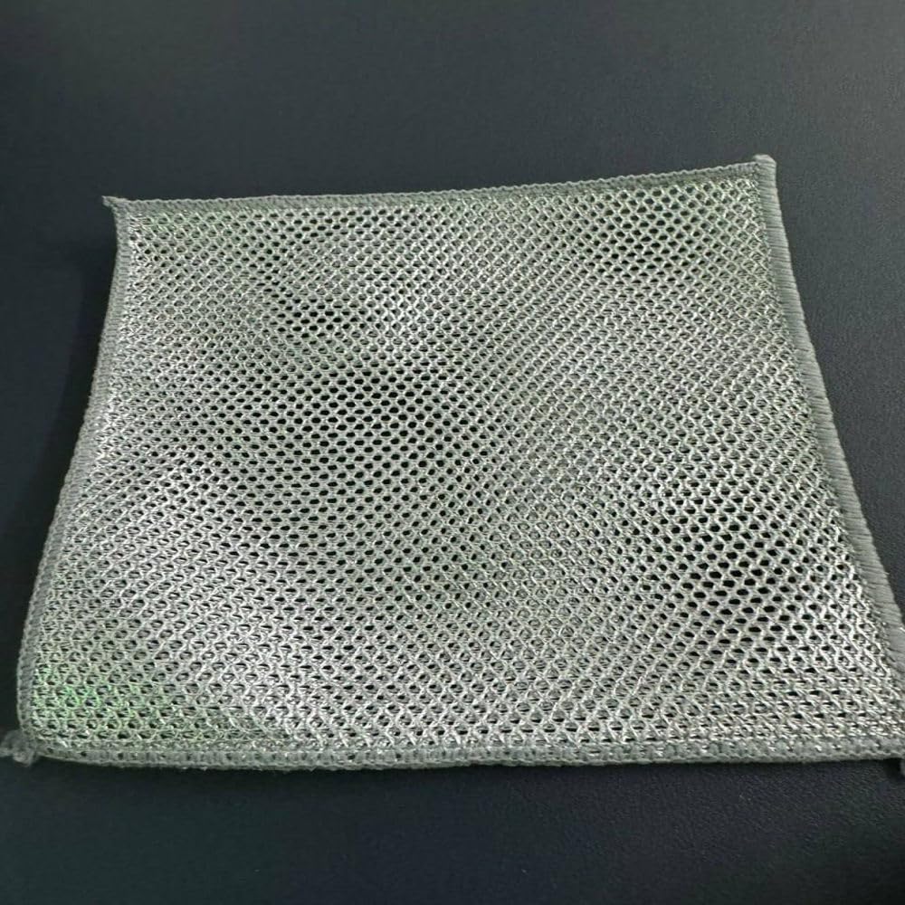 {Pack of 10} Non Scratch Dish wash Cloth Double Layer Heavy Multipurpose Wire Dishwashing Rags for Wet and Dry - 020204