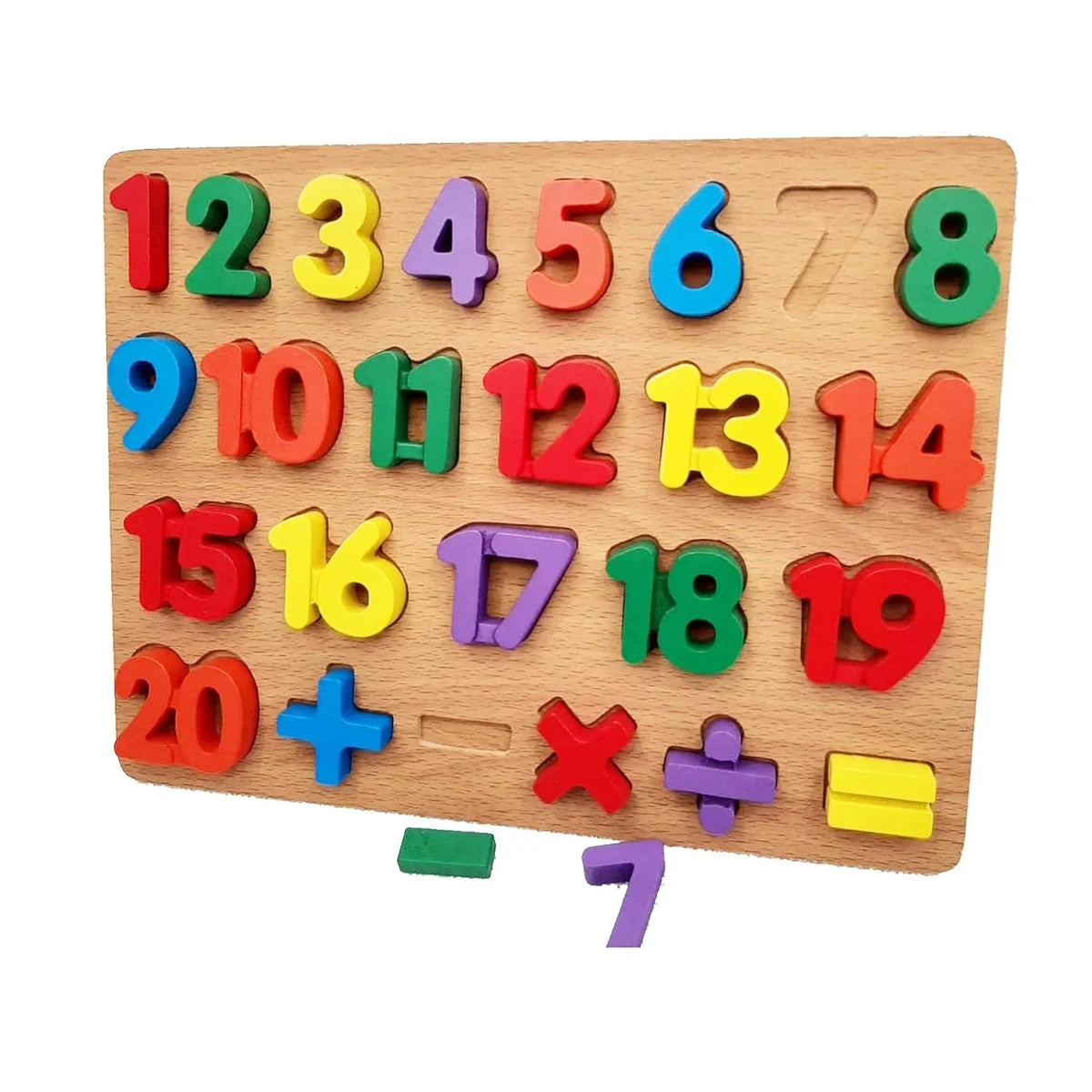 Number and Shape Puzzles and Geometric Wooden Foam Educational Toys - 4123