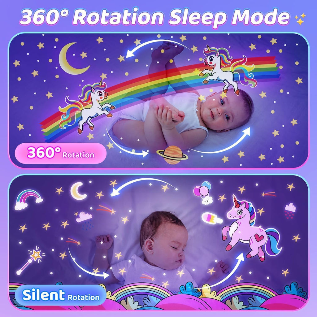 E11 Rotating Bunny Night Light, Night Lamp Star Projector