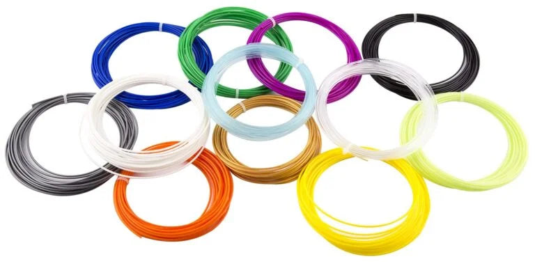 Multicolored PLA Filament Refills-1.75mm Thick- 5 Meter Length of Each Color for 3D Pen & Printer (10 Pcs) - 10323
