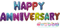 Happy Anniversary Letter Foil Balloon, Party Decoration Items - 16 Letters - Multi - 21261
