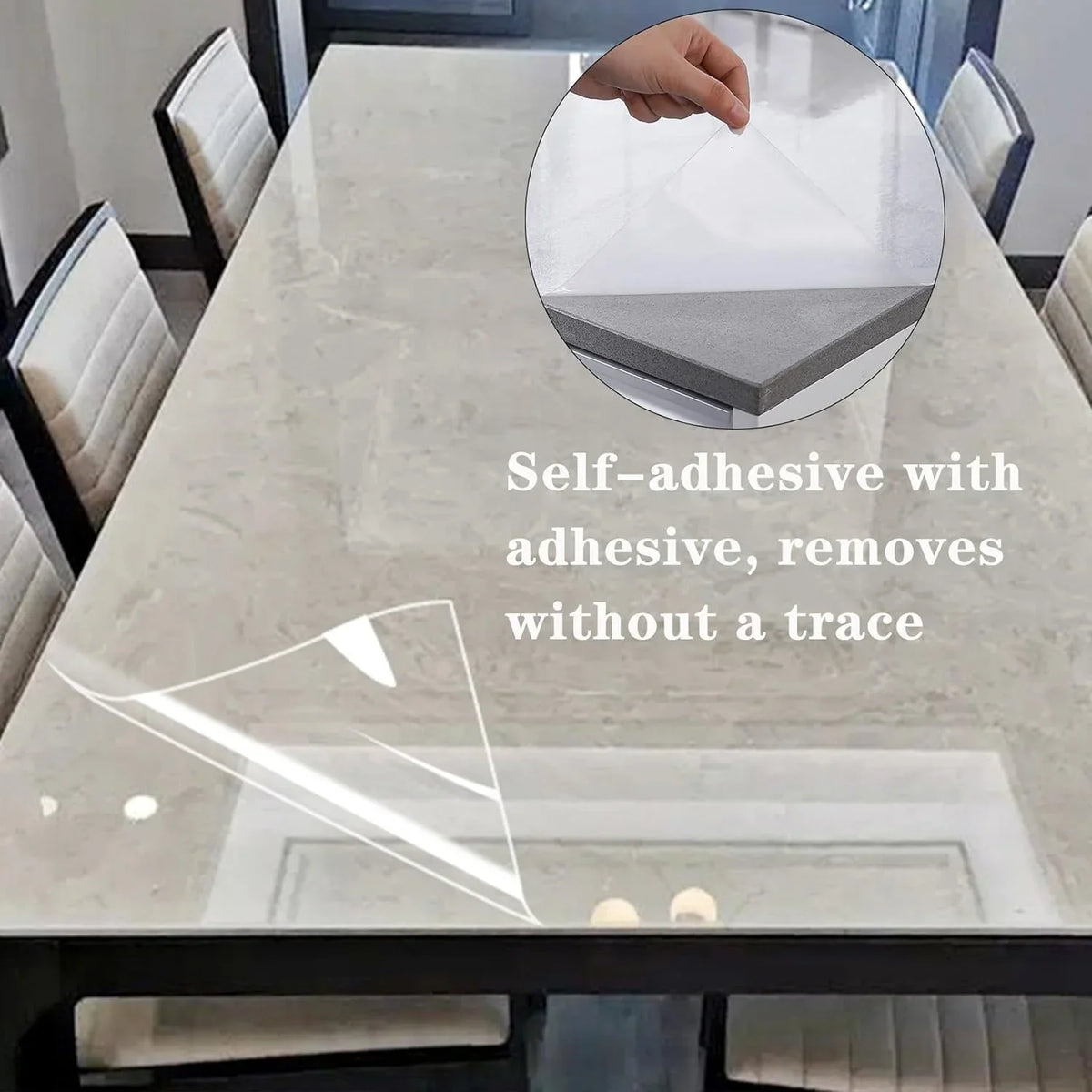 Kitchen Anti-Oil & High-Temperature Resistance Transparent Tile Sticker, Kitchen Backsplash Clear Wall Protector, Splash Protection Moisture Proof Self Adhesive (60 x 200 cm) - 10327