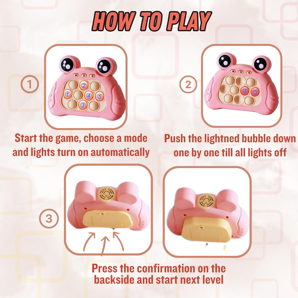 Pop Fidget Toys Handheld Game for Teens Push Bubble Light up Puzzle Game Machine Best Gifts for Kids Multicolor21 - 21142