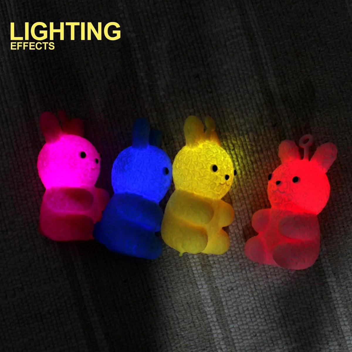 Bunny Night Light for Kids, Cute for Nursery Cute Toy ,Kawaii Squishy Silicone Bunny Touch Lights - 11139
