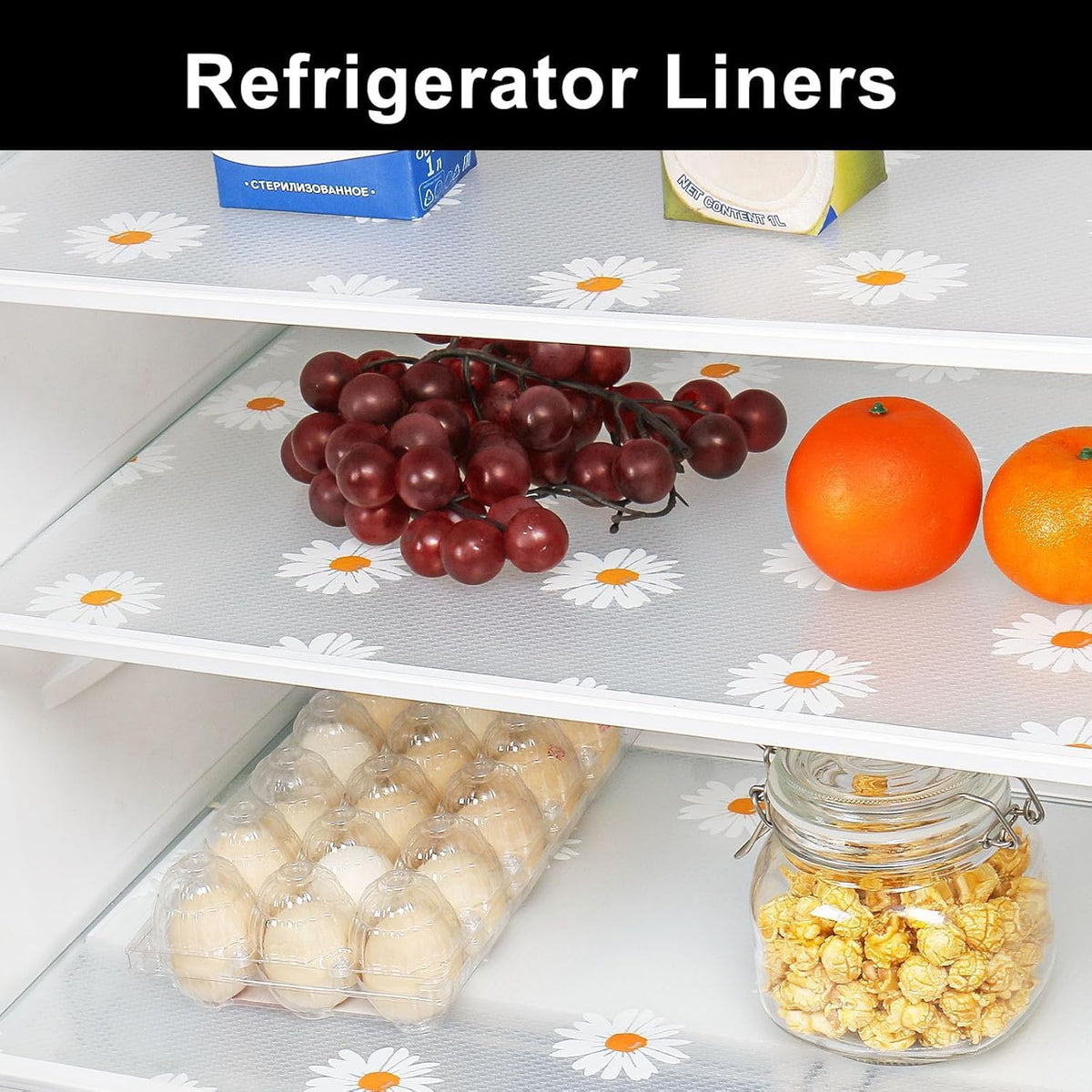 Anti-Slip Drawer & Shelf Mat Roll | Non-Slip Kitchen Cabinet Liner | Waterproof, Washable, Multipurpose Fridge/Drawer/Closet Mat {Random Design} - 20557